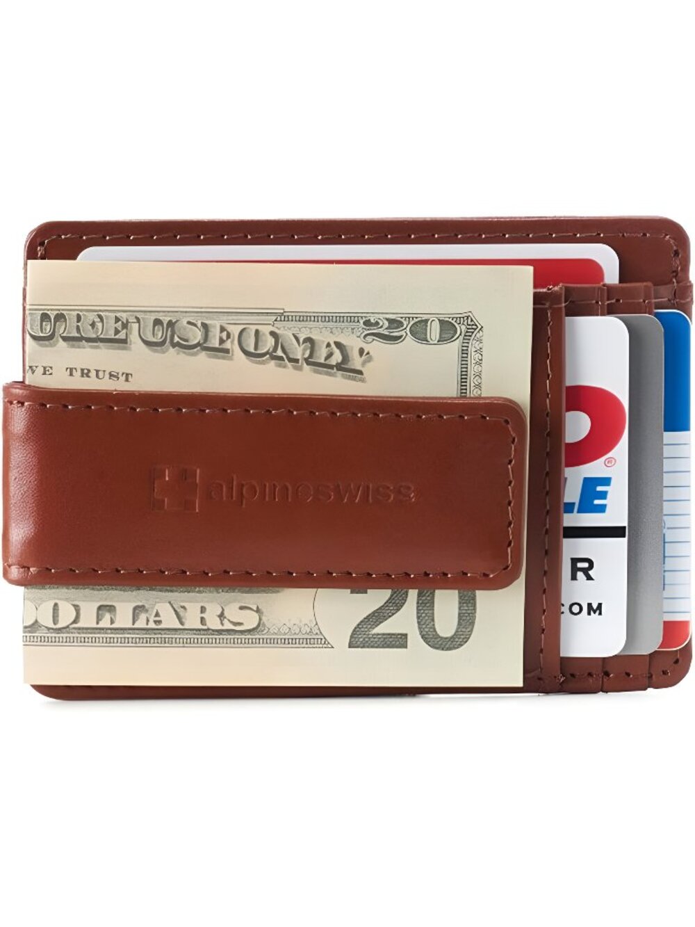 Mens RFID Money Clip Wallet Minimalist Slim ID Card Holder Front Pocket Wallet